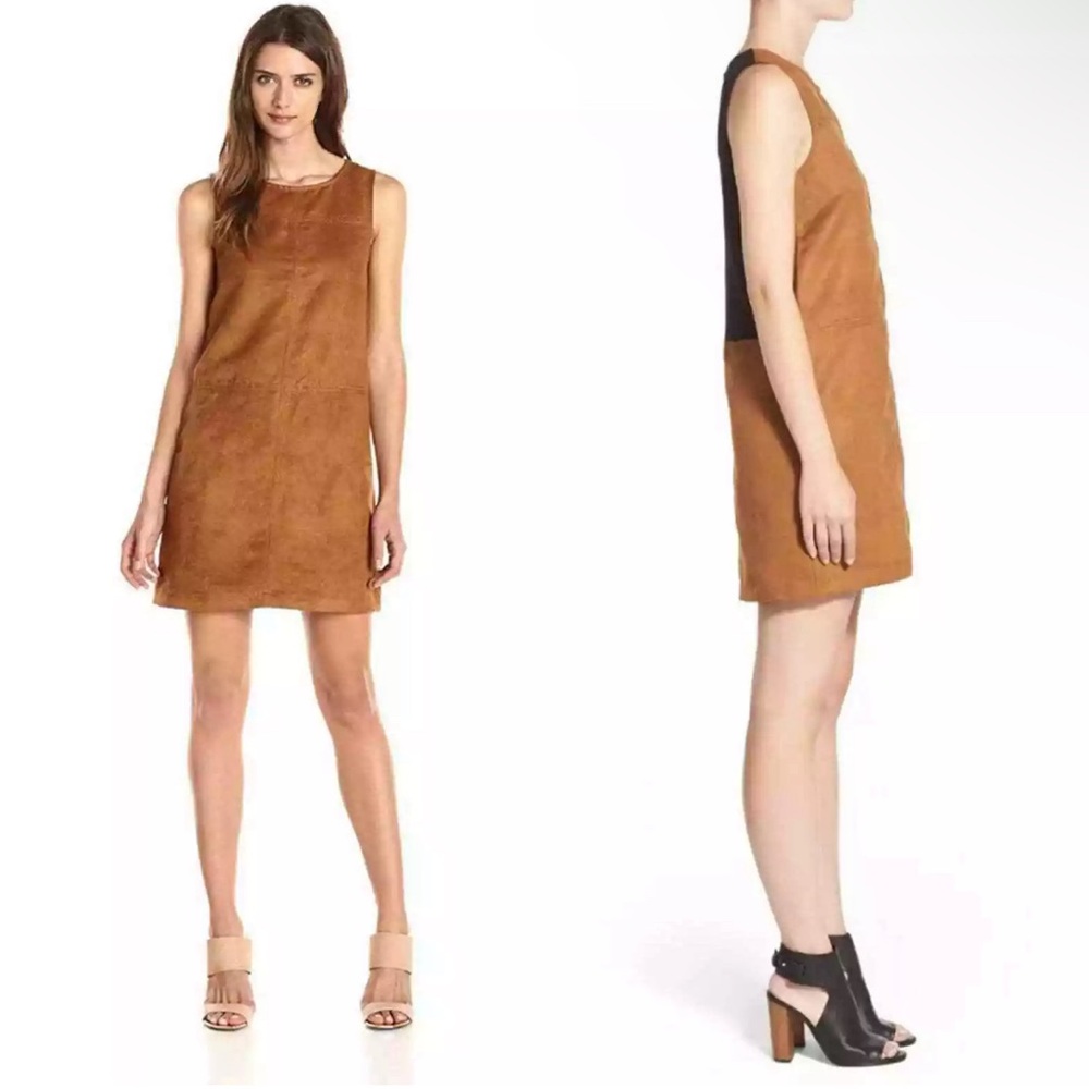Sanctuary Village Suede Color Block Shift Dress US Women's Size xs
